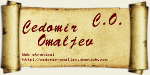 Čedomir Omaljev vizit kartica